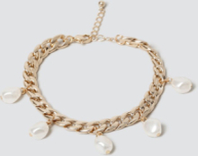 Pearl Drop Chain Bracelet