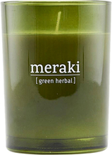 Meraki Green Herbal Scented Candle Large - 35 hours