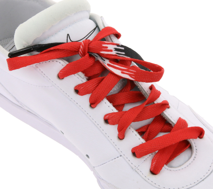 TubeLaces Schuhe Schnürbänder stylische Schnürsenkel Schwarz/Rot