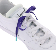 TubeLaces Schuhe Schnürbänder stylische Schnürsenkel Violett/Weiß