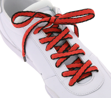 TubeLaces Schuhe Schnürbänder zweifarbige Schnürsenkel Rot/Schwarz