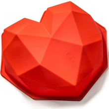 3D Hjerte Rød Farget Form i Sillicon