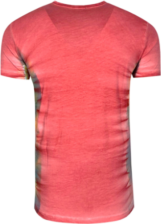 RUSTY NEAL R-15211 Herren Sommer-Shirt mit Batik-Muster Rot