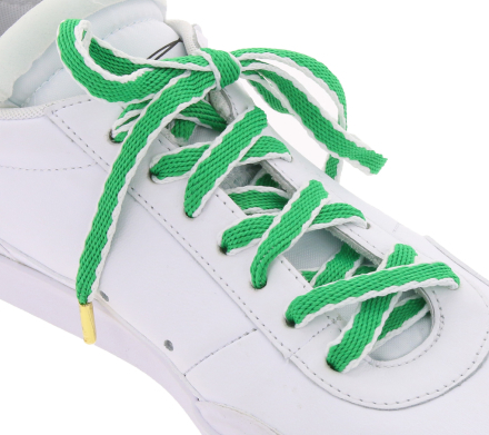 TubeLaces Schuhe Schnürsenkel top angesagte Schuhbänder Grün/Weiß