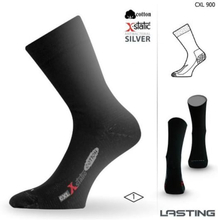 Lasting CXL Trekking-Socken Baumwolle mit Silberfaser - Schwarz -