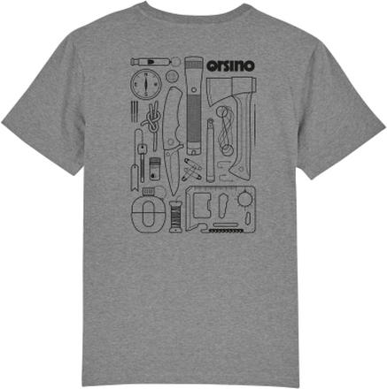 orsino Survival Tools Bio T-Shirt - Mid Heather Grey -