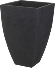 ProGarden Vaso di Fiori Quadrilaterale a Coste 43 cm Antracite