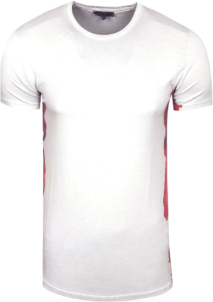 RUSTY NEAL R-15211 Herren Kurzarm-Shirt mit Batik-Muster Weiß