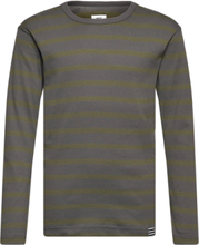 Trio Rib Tobino Tee Ls Tops T-shirts Long-sleeved T-Skjorte Grey Mads Nørgaard