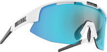 Bliz Matrix White/Smoke w blue multi Sportsbriller OneSize