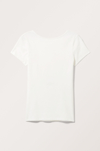 Fitted Open Back Short Sleeve Top - White
