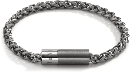 TeNo Damen Armband Heritage Lava Grey aus Edelstahl mit Magnetverschluss, 19cm