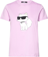 Ikonik 2.0 Choupette T-Shirt Tops T-shirts & Tops Short-sleeved Pink Karl Lagerfeld