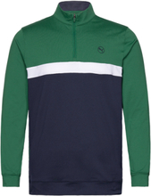 Pure Colorblock 1/4 Zip Tops Sweatshirts & Hoodies Sweatshirts Green PUMA Golf
