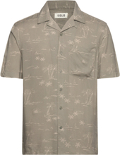 Sdian Tops Shirts Short-sleeved Green Solid