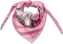 Brigitte Floral Silk Twill Square Scarf Accessories Scarves Lightweight Scarves Pink Lauren Ralph Lauren