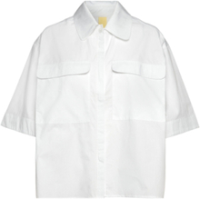 Lyra Tops Shirts Short-sleeved White Brixtol Textiles