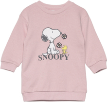 Snoopy Sweatshirt Dress Tops Sweatshirts & Hoodies Sweatshirts Pink Mango