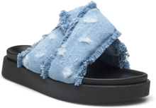 Soft Crossed Jeans Flade Sandaler Blue Inuikii