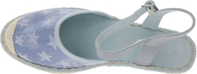 s.Oliver Espadrilles stylische Damen Sandale mit silberner Schnalle Blau