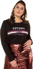 Große Größen T-Shirt Damen (Größe 42 44, schwarz) | Studio Untold T-Shirts Baumwolle