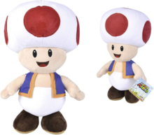 Super Mario Toad, Plush, 40 Cm Toys Soft Toys Stuffed Toys Multi/patterned Super Mario