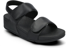Lulu Adjustable Leather Back-Strap Sandals Flade Sandaler Black FitFlop