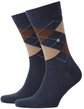 Burlington Edinburgh Wool Sock Blau/Braun Gr 40/46 Herren