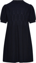 Knitted Cable Dress Ss Dresses & Skirts Dresses Casual Dresses Short-sleeved Casual Dresses Navy Copenhagen Colors