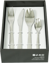 Eternum Alfa Cutlery Set Stainless Steel 24 Parts Home Tableware Cutlery Cutlery Set Silver Eternum