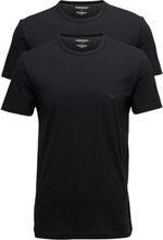 Mens Knit 2Pack Tsh T-shirts Short-sleeved Svart Emporio Armani*Betinget Tilbud