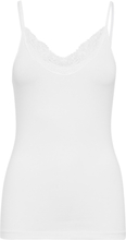 Vminge Lace Singlet T-shirts & Tops Sleeveless Hvit Vero Moda*Betinget Tilbud