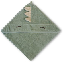 nuuroo Håndklæde med hætte Aki Light Green Dino 100 x 100 cm
