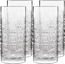 Ølglass/Longdrinkglass Mixology Textures Home Tableware Glass Beer Glass Nude Luigi Bormioli*Betinget Tilbud