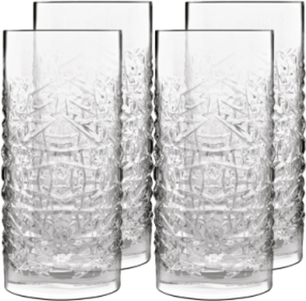Ølglass/Longdrinkglass Mixology Textures Home Tableware Glass Beer Glass Nude Luigi Bormioli*Betinget Tilbud