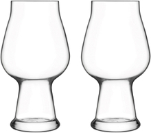 Ølglass Stout/Porter Birrateque 60 Cl 2 Stk. Klar Home Tableware Glass Beer Glass Nude Luigi Bormioli*Betinget Tilbud