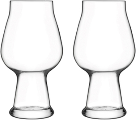 Ølglas Stout/Porter Birrateque 60 Cl 2 Stk. Klar Home Tableware Glass Beer Glass Nude Luigi Bormioli