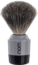NOM MARTEN Shaving Brush Pure Badger Black Grey Grey
