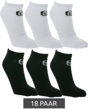 18 Paar Sergio Tacchini Sneaker-Socken modische Baumwoll-Socken 230000830 Schwarz oder Weiß