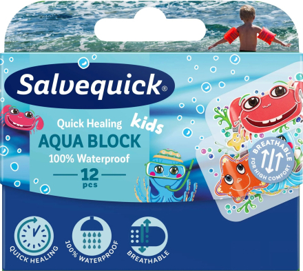 Salvequick Aqua Block Kids 12 St.