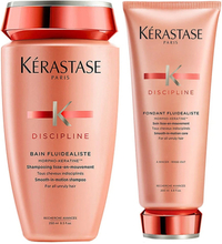 Kérastase Discipline Duo Set Bain Fluidealiste Shampoo 250 ml, Fondant Fluidéaliste Smooth-in-mortion C