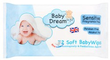 Baby Dream Sensitive - Duftfri Bløde Baby Renseservietter - 72 stk.