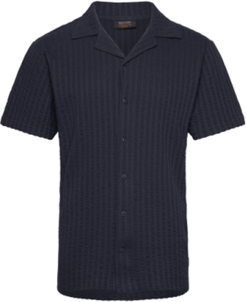Increpe Tops Shirts Short-sleeved Navy INDICODE