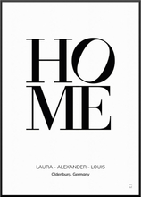 Home Letters Poster, 30 x 40 cm