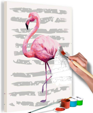 Malen nach Zahlen - Schöner Flamingo