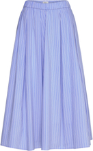 Jorina A-Line Skirt Knælang Nederdel Blue Stylein