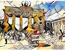 Malen nach Zahlen - Berlin ick mag dir 2 - Artist's Kandinsky Edition - by zamart, ohne Rahmen