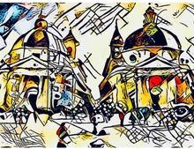 Malen nach Zahlen - Kandinsky trifft Rom 3 - Artist's Kandinsky Edition - by zamart, ohne Rahmen