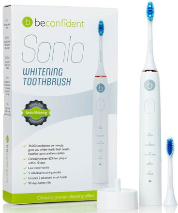 Beconfident Beconfident Sonic Whitening Toothbrush. White/rose go