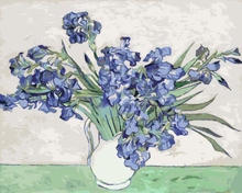 Malen nach Zahlen - Irises 2 - Vincent van Gogh, ohne Rahmen